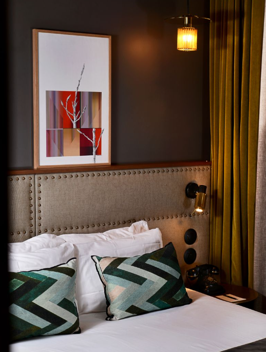 l'Hôtel de l'Abbaye à Lyon quartier Ainay chambre, art